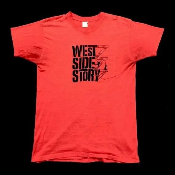70s WEST SIDE STORY movie t shirt medium poly blend made in usa 60s 70s - Picture 1 of 1